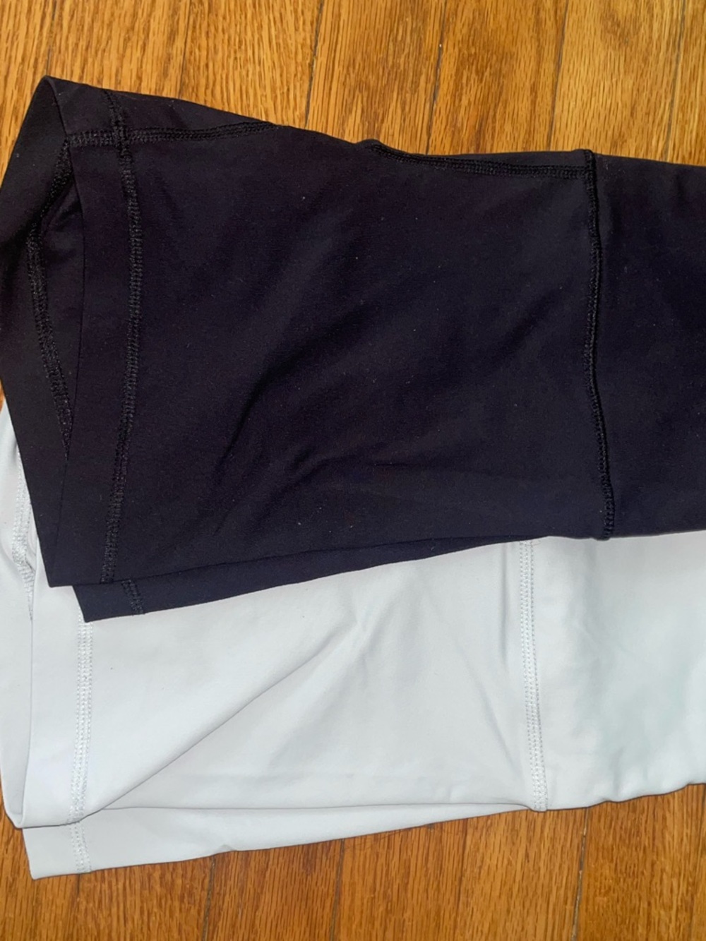 90 Degree By Reflex Black and Light Gray High-Waist Workout Leggings